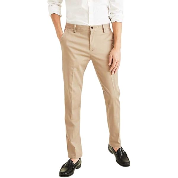 Pantaloni Casual DOCKERS City Trouser Straight Fit Smart 360 Tech, Nightwatch Blue, Taglia 48 (34W/30L) Uomo