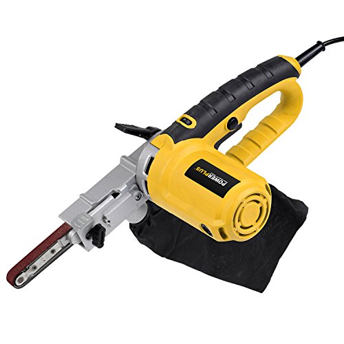 400 Watt Powerfeile Geradeschleifer Elektrofeile Bandschleifer Feinbandschleifer Präzisionsbandschleifer im Koffer plus 10 x Schleifbänder – POWX139 - 2