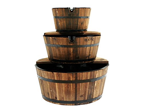 Ubbink AcquaArte Edinburgh Gartenbrunnen Set Springbrunnen Holzfass - 2