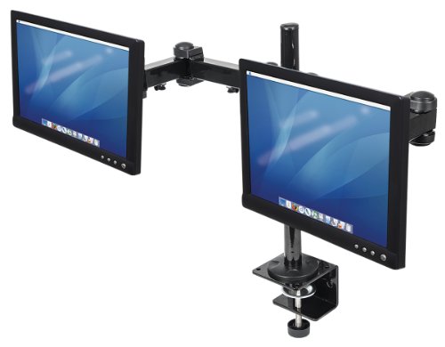MANHATTAN Dual LCD TFT Monitor Tischhalterung mit 2 Armen für 2 Displays 420808 schwarz - 4