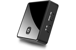 Youmaxe BT 5.0 Verici Alıcı 2'si 1 Arada Kablosuz Ses Adaptörü (3.5mm RCA Optik AUX) LED Göstergeli Düşük Gecikme 10M İletim 