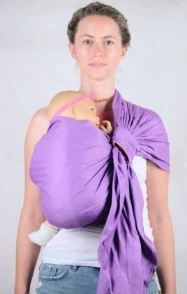 Bandolera portabebé ergonómico de anillas Ling Ling d'Amour (Orchidée)