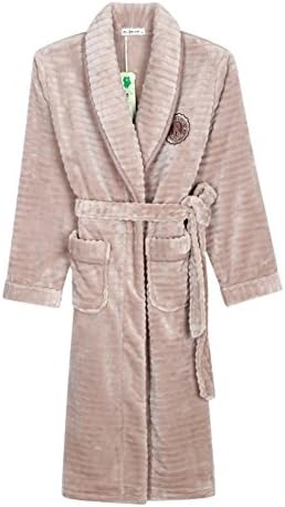 autumn winter flannel couple nightgown/ bath robe for men and women/ coral fleece robe/Couples in pajamas large zip around wallet-Female modelsA M