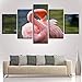 Produktbild Celi Canvas prints Leinwanddrucke Schwan 5 Panels Moderne Wandkunst Bild Abstrakte Pop Art Malerei Foto Für Badezimmer Wohnzimmer,100x50cm