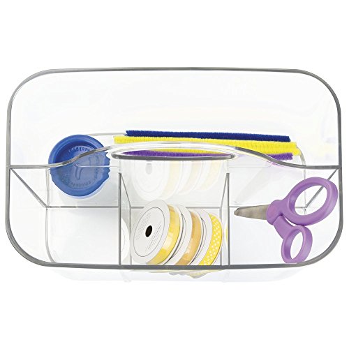 mDesign Organizador de escritorio con asa incorporada para guardar art culos de papeler a Organizador de oficina Clasificador de pl stico con 4 compartimentos transparente reviews mDesign Organizador de escritorio con asa incorporada para guardar art culos de papeler a Organizador de oficina Clasificador de pl stico con 4 compartimentos transparente