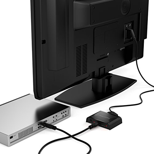 deleyCON HDMI zu SCART Konverter 1080p FULL HD HDMI SCART Wandler HDMI Eingang zu SCART Ausgang Composite Video PAL / NTSC 16:9 / 4:3 - 5