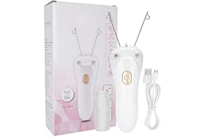 SEMITER Facial Hair Remover Thread Hair Removal Machine Hair Remover For Women, Face Threading Epilator,USB Charging Threader Hair Remover,Face for Woman(Golden)