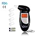 Price comparison product image Qhui Alcohol Tester, Professional Semi-conductor Sensor Portable Breathalyzer Kit, Large LCD Digital Display Police Alcohol Breathalyzer Keychain with 5 Mouthpieces and 2 AAA Batteries