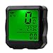 Produktbild Nicetruc Wasserdichte Fahrrad Tachometer drahtloser Fahrrad-Computer-Entfernungs mit LCD-Hintergrundbeleuchtung Anzeige Zeit in Englisch Schwarz Shell Green Light