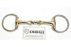 Amidale Eggbut Snaffle Horse Bit,Copper Mix,Stainless Steel German Steel Bit (4.50)