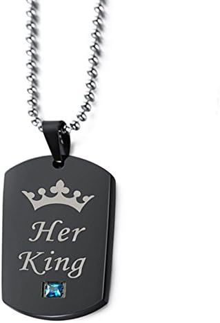 Yosmite Couple Lover Necklace Pendant King Queen Necklace Jewelry Gift