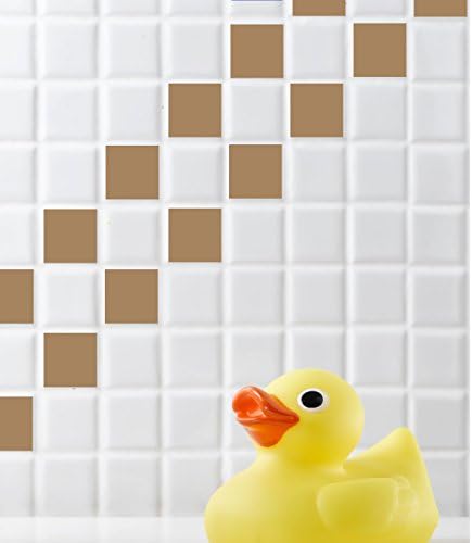 100 pieces glossy light brown tile murals 10x20cm