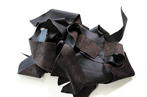 Schöne Lederreste, Lederstücke, Bastelleder, braun, dunkelbraun, Rindleder, Nappaleder