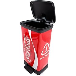 CURVER 2045101 Poubelle de Recyclage Coca Cola Deco Bin métalliques 50l, Plastique, Multicolore