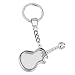 Imported Silver White Guitar Shape Floating Glass Locket Memory Keyring RS.365.00