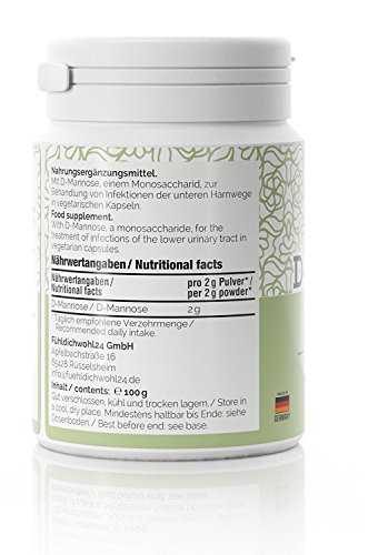 D-Mannose Pulver • Entgiftung gegen Blasenentzündung • 100g (2 Monatspackung) • 100% rein und naturbelassen & vegan und frei von Zusatzstoffen • Hergestellt in Deutschland - 4