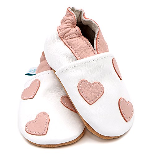 Weiche Baby und Kleinkind Lederschuhe – Dotty Fish – Mädchen – Herzen - 4