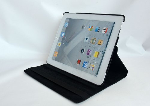inShang Hülle für Apple iPad 2 iPad 3 iPad 4, Edles PU Leder Tasche Hülle Skins Etui Schutzhülle Ständer Smart Case Cover für Tablet iPad, Super Automatische Einschlaf-/Aufwach funktion, 360 Grad rotierende Schutzhülle mit Standfunktion + inShang Logo hochwertigen Stylus Eingabestift Stift - 2