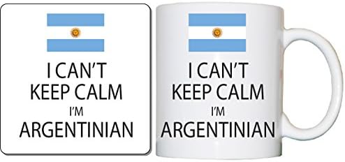 I Can't Keep Calm I'm Argentinian - Mug with Matching Coaster (A - Mug &amp; Coaster)