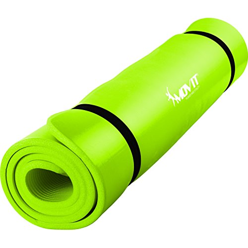 MOVIT Pilates Gymnastikmatte, phthalatfrei, SGS geprüft, L 190cm x B 100cm bzw 60cm, Stärke 1,5cm, 12 Farben