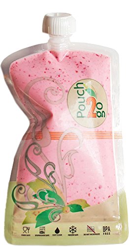 Best Reusable Food Pouch Uniquely Transparent for Easy Cleaning - for babies, toddlers and upwards (stadiums, golf, trekking, wintersports) - eco friendly and cost saving (7 oz)