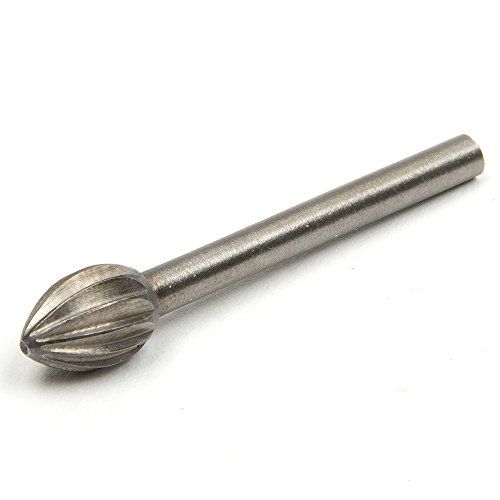 Fortag 10 tlg HSS Fräser-Set Gravieren Fräser Bit Hartmetallschneider Rotary Burr für Proxxon Dremel Schleifen Polieren Multifunktionswerkzeug - 7
