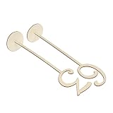 OULII 1-10 Hochzeit Tischnummern Halter Basis für Hochzeit Startseite Dekoration 10ST (Holz Farbe) - 8