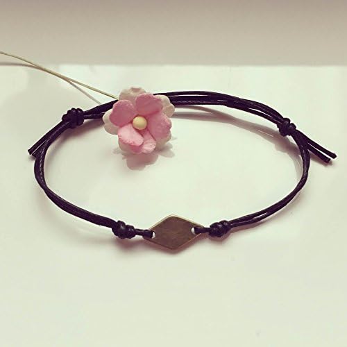 Diamond Charm Bracelet (Black &amp; Bronze) (adjustable in size), geometry / vintage / ethno / hippie / must have / statement / florabella jewellery