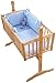 Clair de Lune Dimple Rocking Crib/ Cradle Quilt and Bumper Set (Blue)