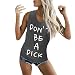 Produktbild Brief gedruckt 'Dont be a dick' Tops, Damen Sommertop Einfarbig Ärmelloses Tank Tops Casual Lose Shirt Oberteil Bluetooth (XL, Schwarz)