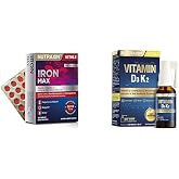 Nutraxin Iron Max 30 Tablet &ndash; Demir, C Vitamini, Folik Asit ve B12 Vitamini İ&ccedil;eren Takviye + Nutraxin D3K2 Vitamin 30 Ml