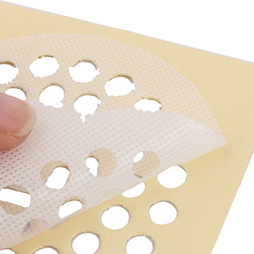 sourcingmap® 15Stk Waschraum Klebstoff Einweg Abfluss Haar Fänger Stopper Fangblatt - 3