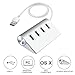 Produktbild USB 3.0 Hub, Alcey 4 Anschlüsse USB 3.0 Super Speed Hub mit LED für iMac, MacBook Air, MacBook Pro, MacBook, Mac Mini, PC und Laptops