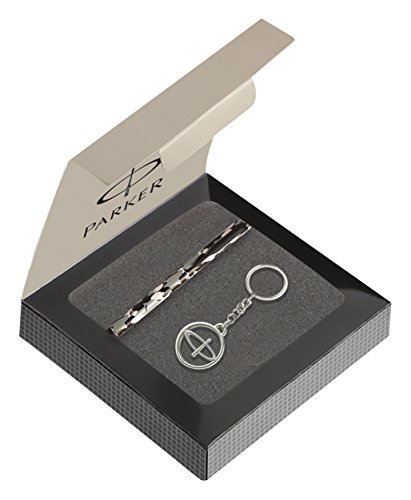 Parker Vector Camouflage Gift Set - Roller Ball Pen & Parker Keychain (Black Body, Blue Ink)