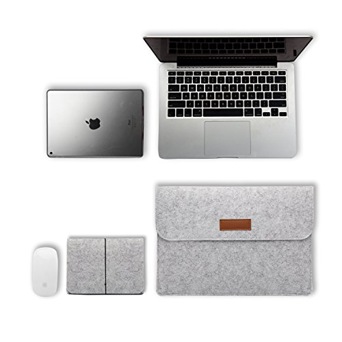 VANCOO 13-13 3 Zoll Laptop H  lle Laptop Tasche Tragetasche Aktenkoffer Tragetasche mit Maus Tasche   Power Tasche f  r 12 9 iPad Pro   MacBook Air   