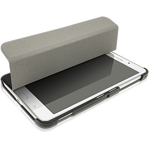 igadgitz Schwarz PU Ledertasche Hülle Smart Cover für Samsung Galaxy Tab 4 7.0″ SM-T230 mit Multi Winkelbetrachtung Stand + Displayschutzfolie - 3
