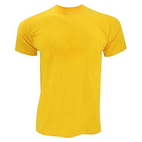 Fruit of the Loom - Camiseta Original de Manga Corta para Hombre - Modelos Screen Stars (Extra Grande (XL)/Amarillo Oscuro)