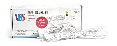 5er-Set Mini Lichterketten 10er mit Schalter, von VBS - 2