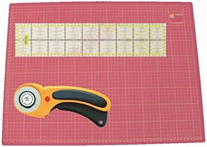 Patchwork Set Premium with Olfa Rotary Cutter 45 mm, Red, 60 x 45 cm