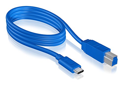 Icy Box IB-CB002 USB-Kabel USB 3.1 (Gen 2) bis zu 10 Gbit/s, Type-B (Stecker) auf Type-C (Stecker), 100 cm Länge