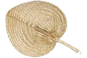 DISOK Confezione da 20 Pai Pai's Bambù Rattan Rafia Rafia Naturale 26 x 20 cm. Ventagli e Pay Pay per matrimoni. Ricordi Pai Pai ecologici.