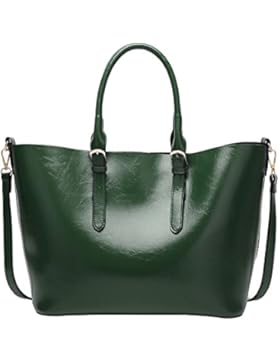 PB-SOAR Damen Vintage Elegant Henkeltasche Schultertasche Ledertasche Shopper Umhängetasche Handtasche