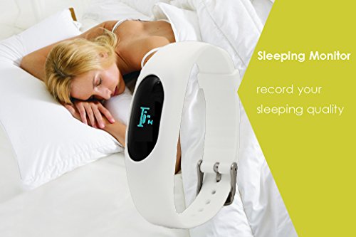 AsiaLONG Schrittzähler Armband Uhr Fitness Tracker Ohne Bluetooth mit Zeit, Dtum, Kalorienzähler, Schlafüberwachung, Entfernung, Geschwindigkeit Ohne APP Handy für Sport Outdoor - 4