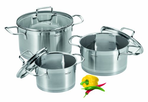 ProfiCook PC-KTS 1050 6-Piece Stainless Steel Cooking Pot Set