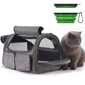 YVYV Pet Carrier Airline Approved, Soft-Sided Carrier is for Pet Transportation, Suitable for Small and Medium Sized Cats Dogs Rabbits, Foldable and Breathable Easy to Clean Cat Dog Pet Carrier