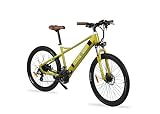 bicicleta electrica de montaña barata Bicicleta Eléctrica Mountain Bike de 27'5 ". Color Negro + Azul Flurescente. Fabricada en aleación de Aluminio. Motor Brushless 36V-250W.