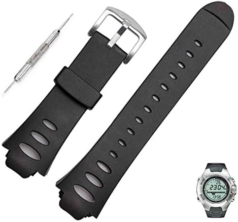 Komise Luxury Rubber Replacement Watch Band Strap SS0S4723000 For SUUNTO OBSERVER SR X6HRM (Silver)