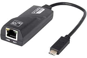 BAUDCOM Adattatore di rete Ethernet, adattatore USB a RJ45 Lan cablato per Ultrabook, Chromebook, Laptop, Desktop, Plug and Play Type-C a 1000 Mbps, compatibile con MacBook Steam Deck, Switch, Windows iPhone