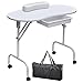 Outdoortips Portable nail technicicans manicure table desk & Carry Bag & Wrist Rest(fold flat)