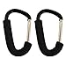 Wholesale Solutions - 2x Black Large Buggy Clips For Pram Pushchair, Shopping Secure Hooks